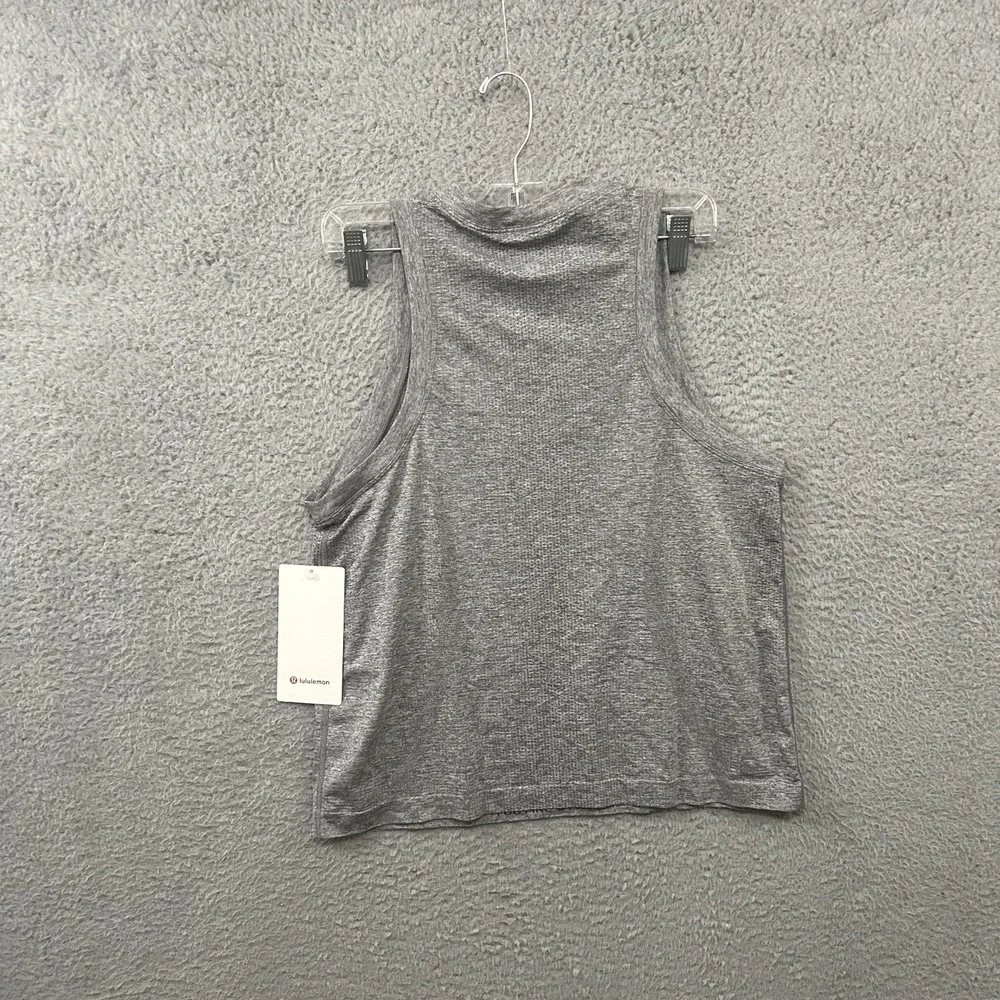 Lululemon Shirt Womens 6 Gray Swiftly Relaxed Tank Top Stretch Gym Active Wear - Picture 2 of 11